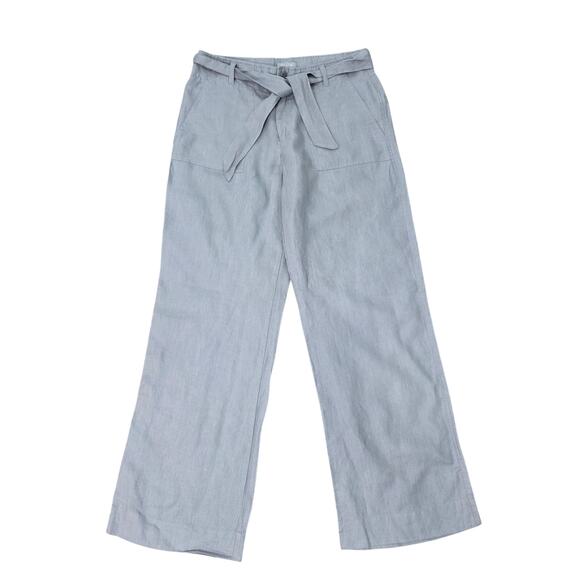 Kenar 100% Linen Blend Wide Leg Pants grey sz 6 - Picture 1 of 7